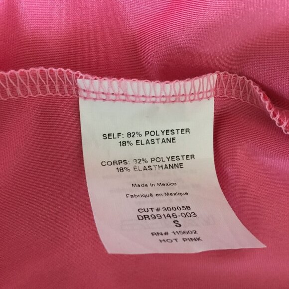 LUSH Hot Pink Bodycon Midi Dress Sleeveless Stretch Rose Sz S Valentine Baddie - Picture 4 of 5